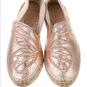 Sophia Webster Leather Espadrilles Faint scratches at soles; slight discolo.